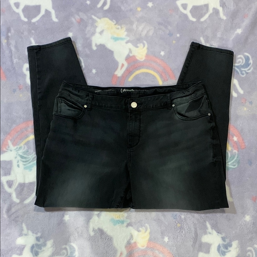Lane Bryant GenuisFit Skinny Jeans Washed Black
